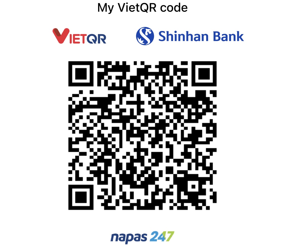 Mã VietQR ủng hộ Chinese Shadowing Studio — Shinhan Bank 700038297846